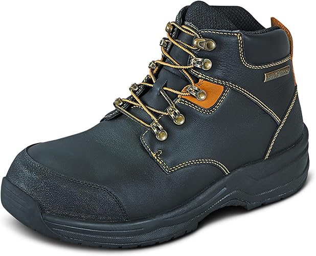 Orthofeet Men's Orthopedic Leather Granite Waterproof Work Boots